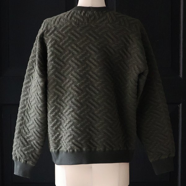 画像21: 「尾州」コットンキルト ミリタリースリーブ クルーネック【MADE IN JAPAN】『日本製』 / Upscape Audience