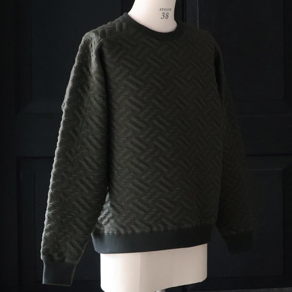 画像22: 「尾州」コットンキルト ミリタリースリーブ クルーネック【MADE IN JAPAN】『日本製』 / Upscape Audience