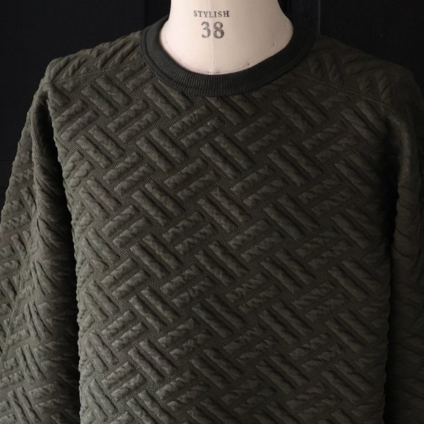 画像23: 「尾州」コットンキルト ミリタリースリーブ クルーネック【MADE IN JAPAN】『日本製』 / Upscape Audience