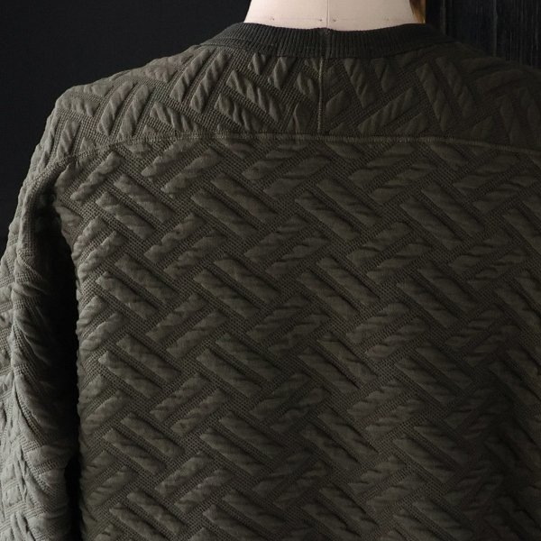 画像25: 「尾州」コットンキルト ミリタリースリーブ クルーネック【MADE IN JAPAN】『日本製』 / Upscape Audience