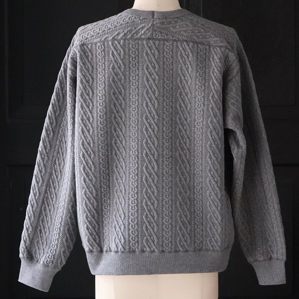 画像5: 「尾州」コットンキルト ミリタリースリーブ クルーネック【MADE IN JAPAN】『日本製』 / Upscape Audience