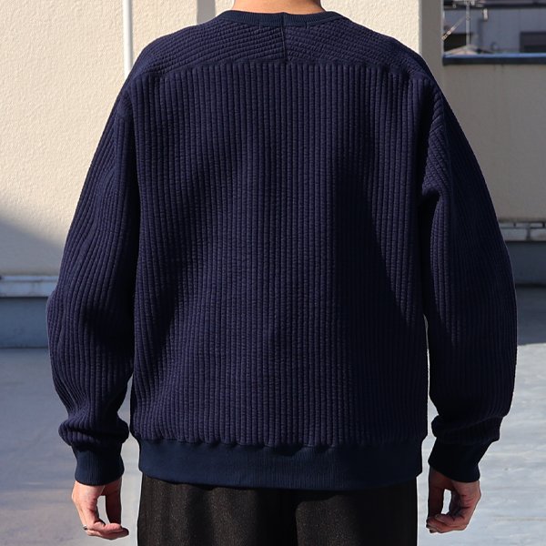 画像5: 「尾州」コットンキルト ミリタリースリーブ クルーネック【MADE IN JAPAN】『日本製』 / Upscape Audience