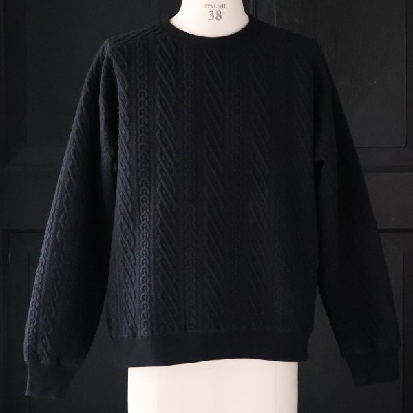 画像6: 「尾州」コットンキルト ミリタリースリーブ クルーネック【MADE IN JAPAN】『日本製』 / Upscape Audience