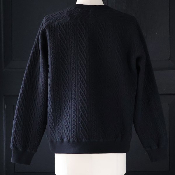 画像7: 「尾州」コットンキルト ミリタリースリーブ クルーネック【MADE IN JAPAN】『日本製』 / Upscape Audience