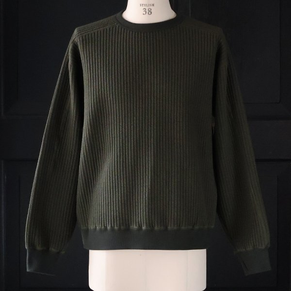 画像10: 「尾州」コットンキルト ミリタリースリーブ クルーネック【MADE IN JAPAN】『日本製』 / Upscape Audience