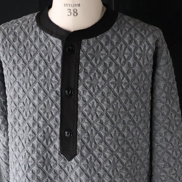 画像21: 「尾州」コットンキルト 布帛ヘンリーネック【MADE IN JAPAN】『日本製』 / Upscape Audience