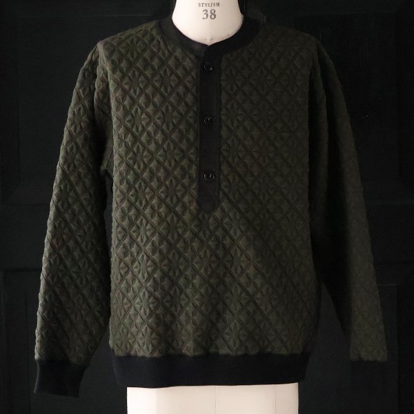 画像2: 「尾州」コットンキルト 布帛ヘンリーネック【MADE IN JAPAN】『日本製』 / Upscape Audience