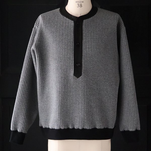 画像12: 「尾州」コットンキルト 布帛ヘンリーネック【MADE IN JAPAN】『日本製』 / Upscape Audience