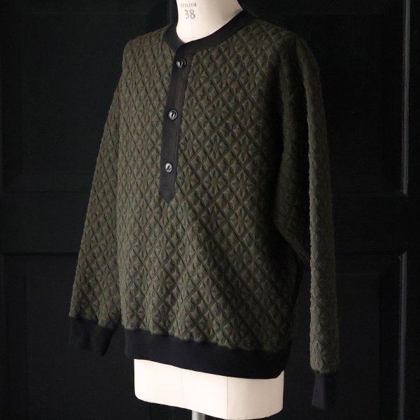 画像3: 「尾州」コットンキルト 布帛ヘンリーネック【MADE IN JAPAN】『日本製』 / Upscape Audience