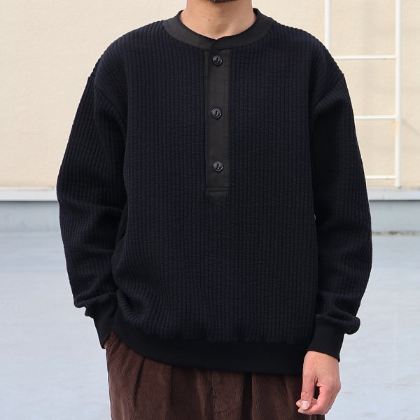 画像5: 「尾州」コットンキルト 布帛ヘンリーネック【MADE IN JAPAN】『日本製』 / Upscape Audience