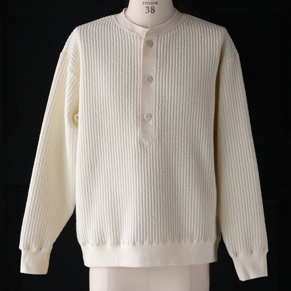 画像6: 「尾州」コットンキルト 布帛ヘンリーネック【MADE IN JAPAN】『日本製』 / Upscape Audience