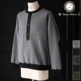 「尾州」コットンキルト 布帛ヘンリーネック【MADE IN JAPAN】『日本製』 / Upscape Audience