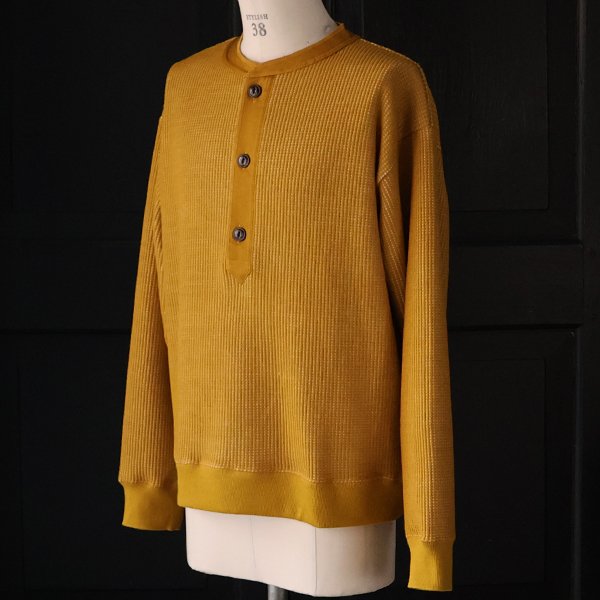 画像10: ウールビッグワッフル 布帛ヘンリーネック ニットソー【MADE IN JAPAN】『日本製』 / Upscape Audience