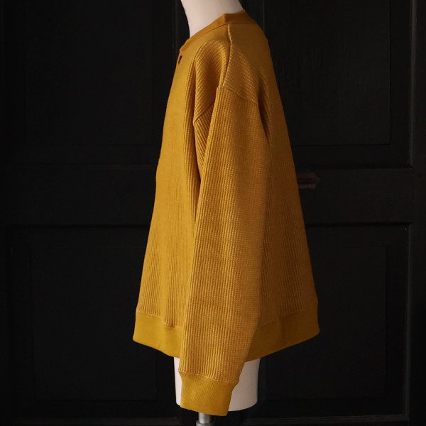 画像11: ウールビッグワッフル 布帛ヘンリーネック ニットソー【MADE IN JAPAN】『日本製』 / Upscape Audience