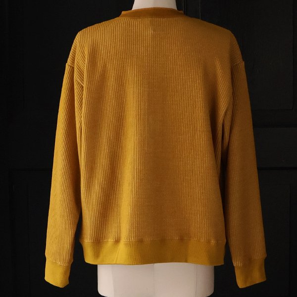 画像12: ウールビッグワッフル 布帛ヘンリーネック ニットソー【MADE IN JAPAN】『日本製』 / Upscape Audience