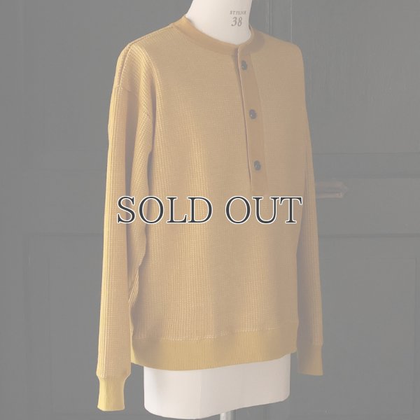 画像13: ウールビッグワッフル 布帛ヘンリーネック ニットソー【MADE IN JAPAN】『日本製』 / Upscape Audience