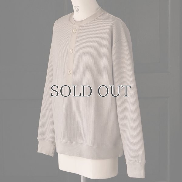 画像5: ウールビッグワッフル 布帛ヘンリーネック ニットソー【MADE IN JAPAN】『日本製』 / Upscape Audience