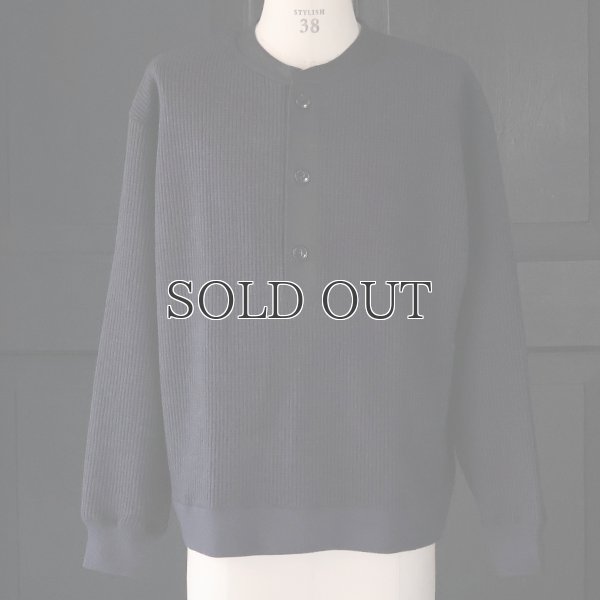 画像6: ウールビッグワッフル 布帛ヘンリーネック ニットソー【MADE IN JAPAN】『日本製』 / Upscape Audience