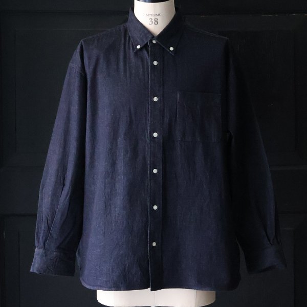 画像9: 「備後」 8オンス ムラデニム 釦ダウン ボク シーAライン 長袖シャツ【MADE IN JAPAN】『日本製』/ Upscape Audience