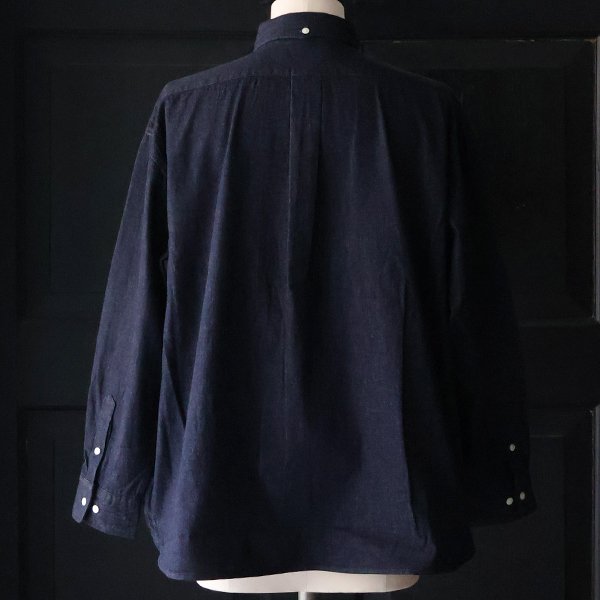 画像12: 「備後」 8オンス ムラデニム 釦ダウン ボク シーAライン 長袖シャツ【MADE IN JAPAN】『日本製』/ Upscape Audience