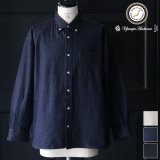 「備後」 8オンス ムラデニム 釦ダウン ボク シーAライン 長袖シャツ【MADE IN JAPAN】『日本製』/ Upscape Audience