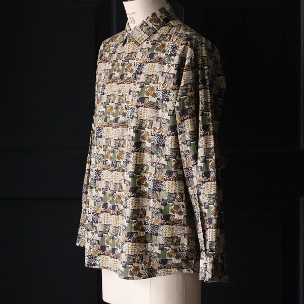 画像27: 日本製 プリントブロード ワンウォッシュ レギュラーカラー 長袖 テーパードシャツ【MADE IN JAPAN】『日本製』/ Upscape Audience