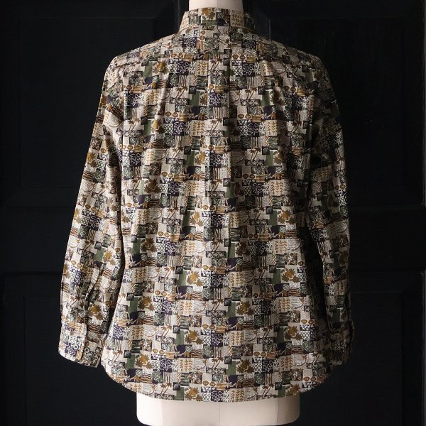 画像28: 日本製 プリントブロード ワンウォッシュ レギュラーカラー 長袖 テーパードシャツ【MADE IN JAPAN】『日本製』/ Upscape Audience