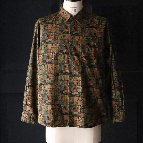 画像30: 日本製 プリントブロード ワンウォッシュ レギュラーカラー 長袖 テーパードシャツ【MADE IN JAPAN】『日本製』/ Upscape Audience