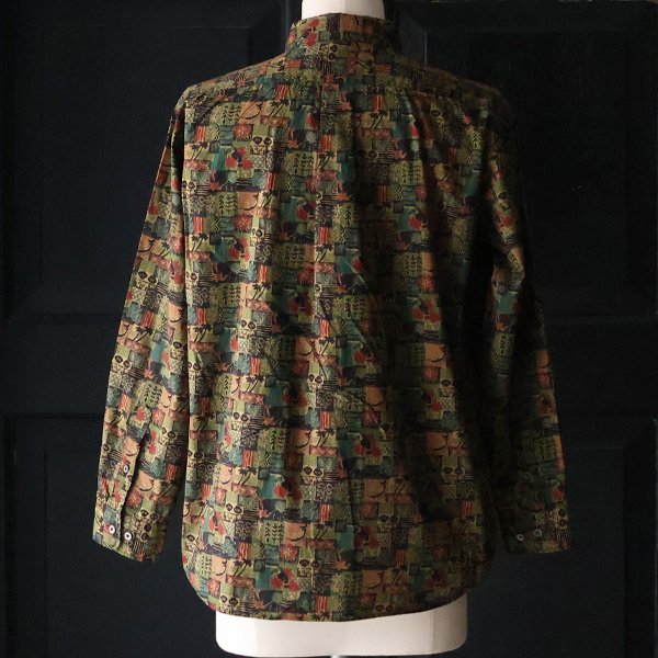 画像32: 日本製 プリントブロード ワンウォッシュ レギュラーカラー 長袖 テーパードシャツ【MADE IN JAPAN】『日本製』/ Upscape Audience