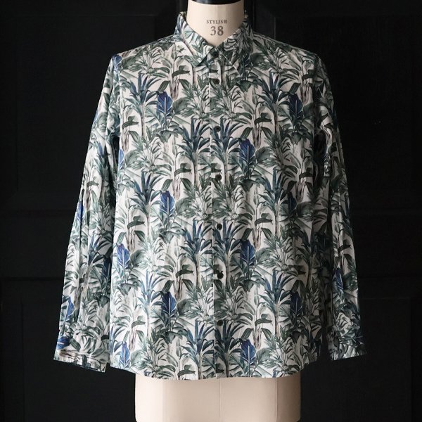 画像14: 日本製 プリントブロード ワンウォッシュ レギュラーカラー 長袖 テーパードシャツ【MADE IN JAPAN】『日本製』/ Upscape Audience