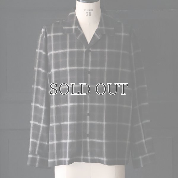 画像8: 「西脇」 レーヨン オンブレチェック オープンカラー 長袖シャツ【MADE IN JAPAN】『日本製』/ Upscape Audience