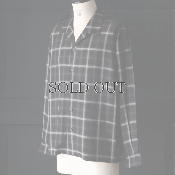 画像9: 「西脇」 レーヨン オンブレチェック オープンカラー 長袖シャツ【MADE IN JAPAN】『日本製』/ Upscape Audience