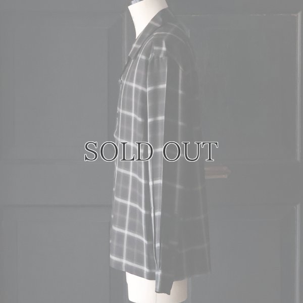 画像10: 「西脇」 レーヨン オンブレチェック オープンカラー 長袖シャツ【MADE IN JAPAN】『日本製』/ Upscape Audience