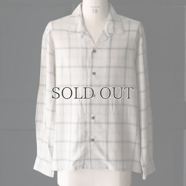 画像6: 「西脇」 レーヨン オンブレチェック オープンカラー 長袖シャツ【MADE IN JAPAN】『日本製』/ Upscape Audience