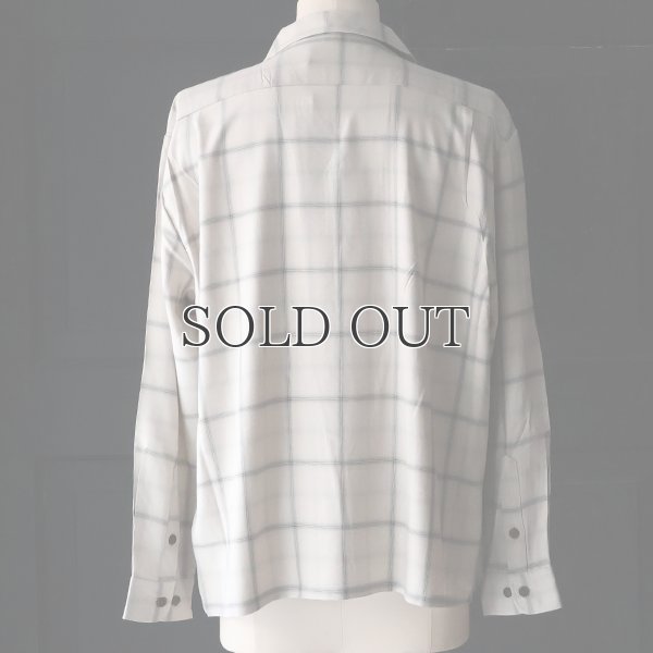 画像7: 「西脇」 レーヨン オンブレチェック オープンカラー 長袖シャツ【MADE IN JAPAN】『日本製』/ Upscape Audience