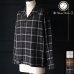 画像1: 「西脇」 レーヨン オンブレチェック オープンカラー 長袖シャツ【MADE IN JAPAN】『日本製』/ Upscape Audience (1)