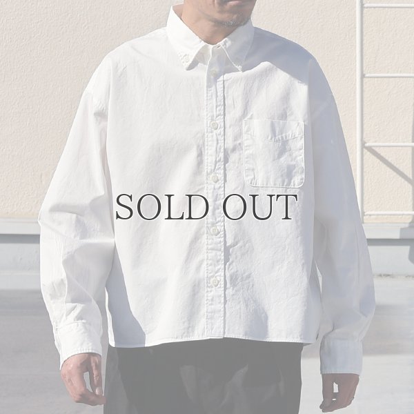 画像2: 「遠州」7オンス チノクロス ボタンダウン ボクシー クロップド 長袖シャツ【MADE IN JAPAN】『日本製』/ Upscape Audience