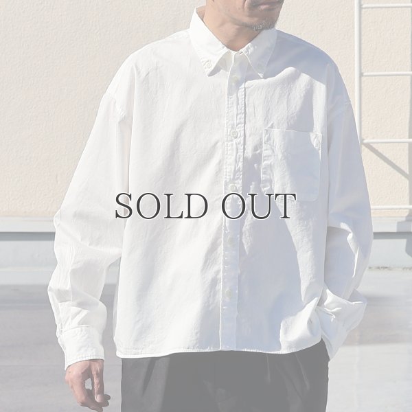 画像3: 「遠州」7オンス チノクロス ボタンダウン ボクシー クロップド 長袖シャツ【MADE IN JAPAN】『日本製』/ Upscape Audience