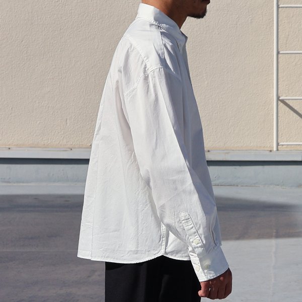 画像4: 「遠州」7オンス チノクロス ボタンダウン ボクシー クロップド 長袖シャツ【MADE IN JAPAN】『日本製』/ Upscape Audience