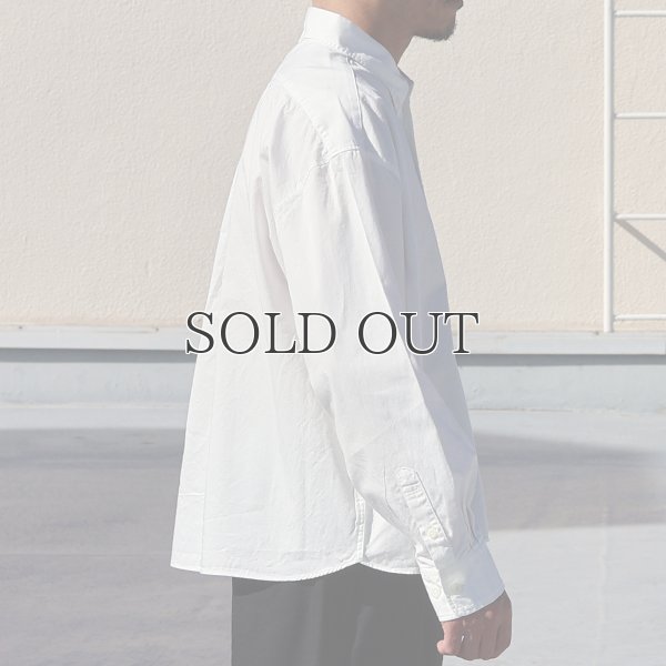 画像4: 「遠州」7オンス チノクロス ボタンダウン ボクシー クロップド 長袖シャツ【MADE IN JAPAN】『日本製』/ Upscape Audience