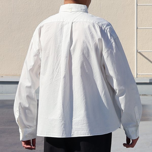 画像5: 「遠州」7オンス チノクロス ボタンダウン ボクシー クロップド 長袖シャツ【MADE IN JAPAN】『日本製』/ Upscape Audience