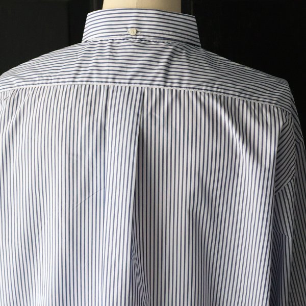 画像15: 吸水速乾・接触冷感・UVカット「多機能TECH 」 コットンライク ストライプ ボタンダウン ボクシーAライン 長袖シャツ【MADE IN JAPAN】『日本製』/ Upscape Audience