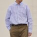 画像2: 吸水速乾・接触冷感・UVカット「多機能TECH 」 コットンライク ストライプ ボタンダウン ボクシーAライン 長袖シャツ【MADE IN JAPAN】『日本製』/ Upscape Audience（一部ご予約・8月下旬頃） (2)