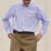 画像3: 吸水速乾・接触冷感・UVカット「多機能TECH 」 コットンライク ストライプ ボタンダウン ボクシーAライン 長袖シャツ【MADE IN JAPAN】『日本製』/ Upscape Audience（一部ご予約・8月下旬頃） (3)