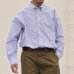 画像4: 吸水速乾・接触冷感・UVカット「多機能TECH 」 コットンライク ストライプ ボタンダウン ボクシーAライン 長袖シャツ【MADE IN JAPAN】『日本製』/ Upscape Audience（一部ご予約・8月下旬頃） (4)
