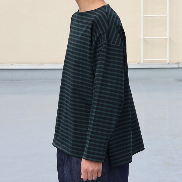 画像4: 透湿・UVカット「多機能COTTON」 引揃ハイゲージ天竺 & ボーダー (7オンス) ボートネック 長袖 Tシャツ【MADE IN JAPAN】『日本製』/ Upscape Audience