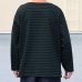 画像5: 透湿・UVカット「多機能COTTON」 引揃ハイゲージ天竺 & ボーダー (7オンス) ボートネック 長袖 Tシャツ【MADE IN JAPAN】『日本製』/ Upscape Audience (5)