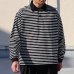 画像2: 透湿・UVカット「多機能COTTON」 引揃ハイゲージ天竺 & ボーダー (7オンス) ラグビーポロ 長袖 Tシャツ【MADE IN JAPAN】『日本製』/ Upscape Audience (2)