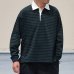 画像7: 透湿・UVカット「多機能COTTON」 引揃ハイゲージ天竺 & ボーダー (7オンス) ラグビーポロ 長袖 Tシャツ【MADE IN JAPAN】『日本製』/ Upscape Audience (7)