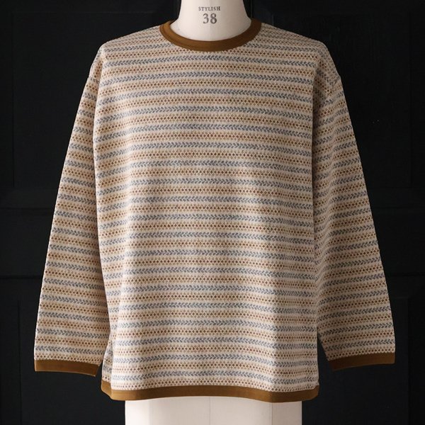 画像10: 「尾州」JAZZネップ マルチカラー ジャガード クルーネック ニットソー 【MADE IN JAPAN】『日本製』/ Upscape Audience